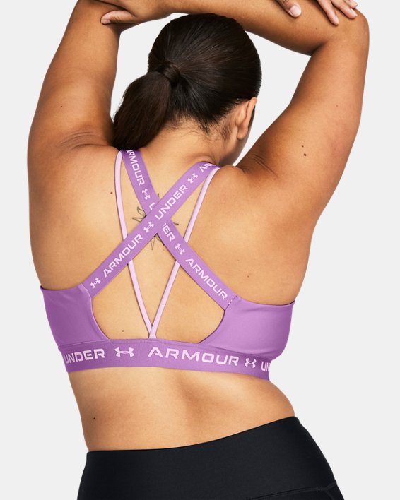Women's UA Crossback Low Sports Bra in Purple image number 7